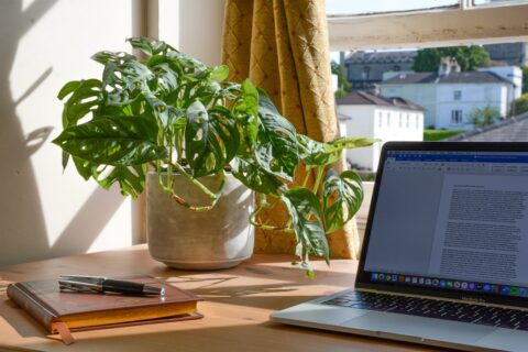 ultimate guide to remote work laptop on desk